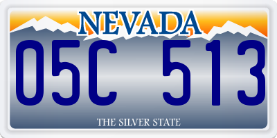NV license plate 05C513