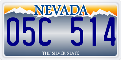 NV license plate 05C514
