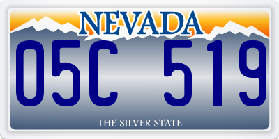 NV license plate 05C519