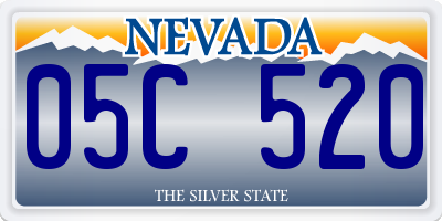 NV license plate 05C520