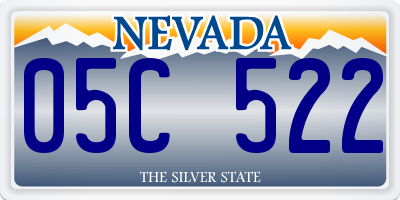 NV license plate 05C522
