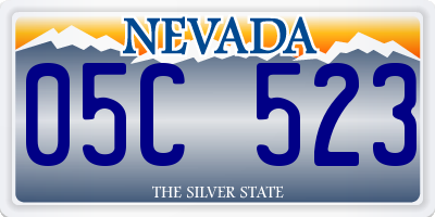 NV license plate 05C523