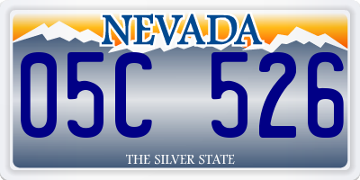 NV license plate 05C526