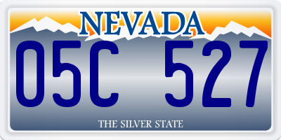 NV license plate 05C527