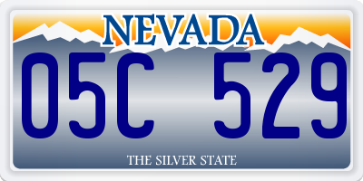 NV license plate 05C529