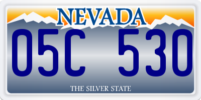 NV license plate 05C530