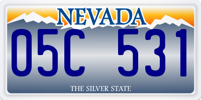 NV license plate 05C531