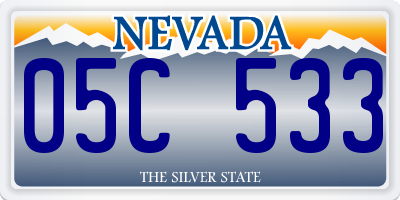 NV license plate 05C533