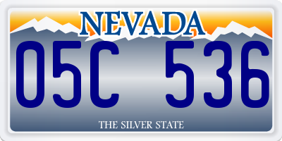 NV license plate 05C536