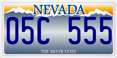 NV license plate 05C555