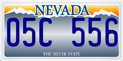 NV license plate 05C556