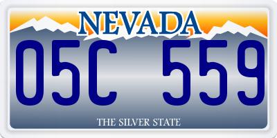 NV license plate 05C559