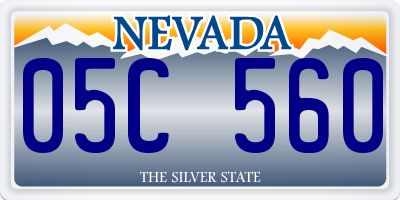 NV license plate 05C560
