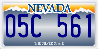 NV license plate 05C561