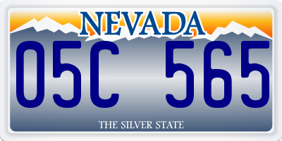 NV license plate 05C565