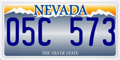NV license plate 05C573