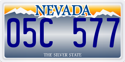 NV license plate 05C577