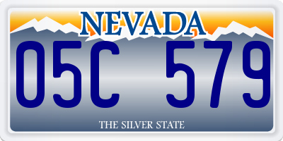 NV license plate 05C579