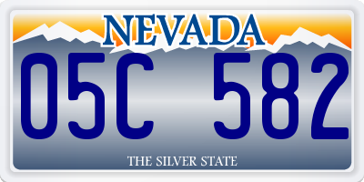 NV license plate 05C582