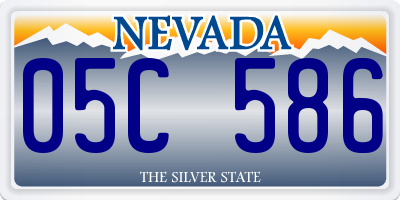 NV license plate 05C586