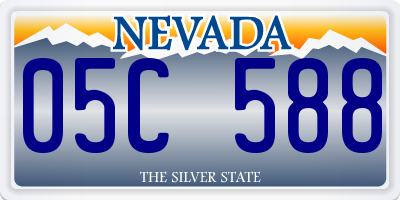 NV license plate 05C588