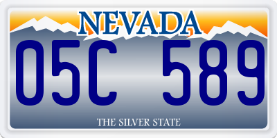 NV license plate 05C589