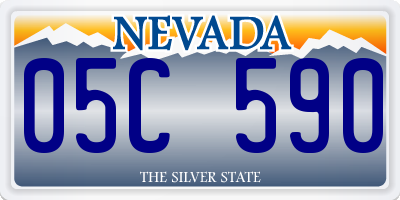 NV license plate 05C590