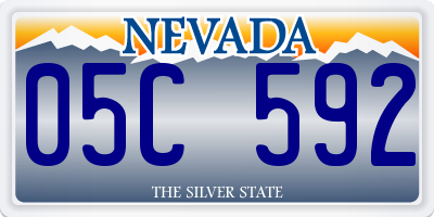 NV license plate 05C592