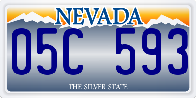 NV license plate 05C593