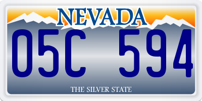 NV license plate 05C594