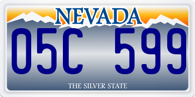 NV license plate 05C599