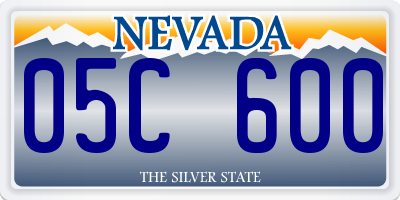 NV license plate 05C600