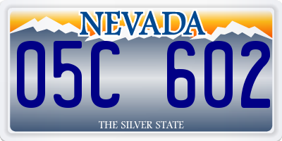 NV license plate 05C602