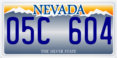 NV license plate 05C604