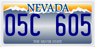 NV license plate 05C605