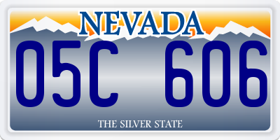 NV license plate 05C606