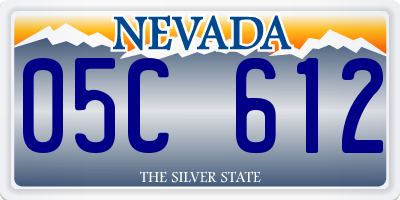 NV license plate 05C612