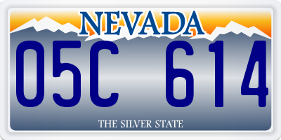 NV license plate 05C614