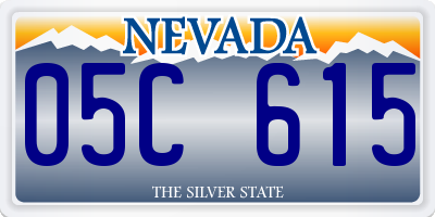 NV license plate 05C615