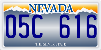 NV license plate 05C616