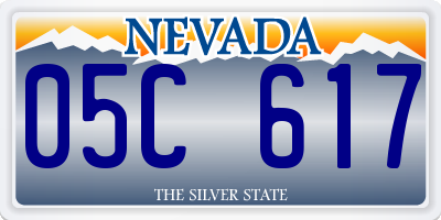 NV license plate 05C617