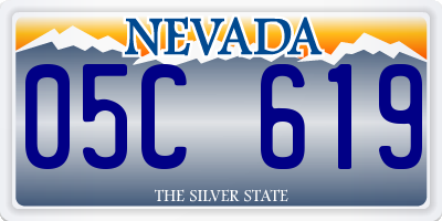 NV license plate 05C619