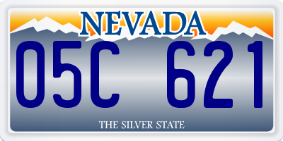 NV license plate 05C621