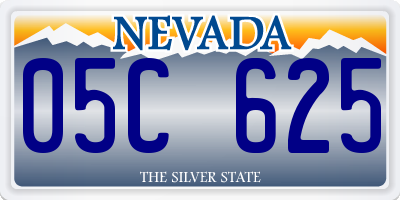 NV license plate 05C625