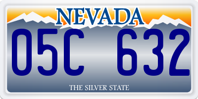 NV license plate 05C632