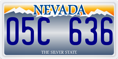 NV license plate 05C636