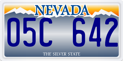 NV license plate 05C642