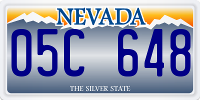 NV license plate 05C648