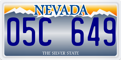 NV license plate 05C649