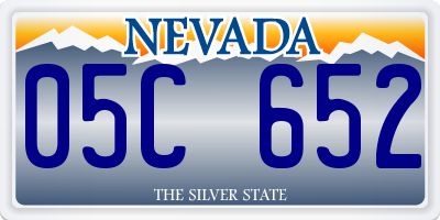NV license plate 05C652
